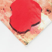 Rosa Red Dirty Polka Dot Grunge Fleecedecke (Ecke)