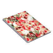 Rosa Red Dirty Polka Dot Grunge Notizblock (Rechte Seite)
