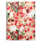 Rosa Red Dirty Polka Dot Grunge Notizblock (Vorderseite)