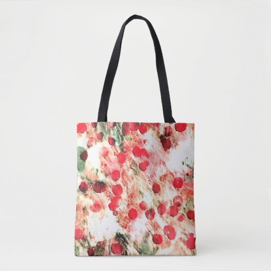 Rosa Red Dirty Polka Dot Grunge Tasche (Vorderseite)