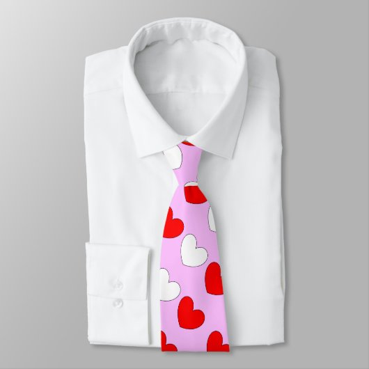 Rosa Red Hearts Aflutter 4Jessie Krawatte (Gebunden)