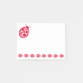 Rosa Red Ladybugs Post It Notes Post-it Klebezettel (Vorderseite)