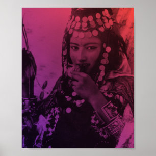 Rosa Red Maghreb Ouled Naïl Berber Girl Female Pos Poster