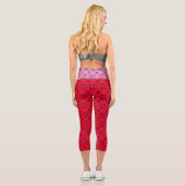 Rosa Red Navy Gavels Rechtsanwalt High Waisted Cap Capri Leggings (Rückseite)