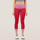 Rosa Red Navy Gavels Rechtsanwalt High Waisted Cap Capri Leggings (Vorderseite)