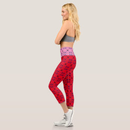 Rosa Red Navy Gavels Rechtsanwalt High Waisted Cap Capri Leggings