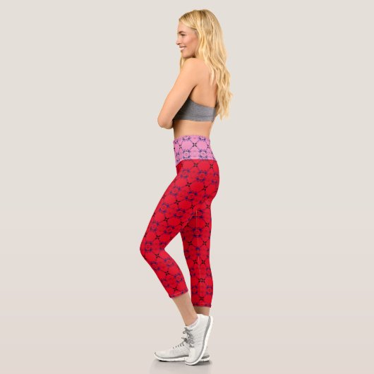 Rosa Red Navy Gavels Rechtsanwalt High Waisted Cap Capri Leggings (Links)