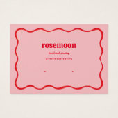 Rosa Red Squiggle Modern Earring Display Card (Vorderseite)