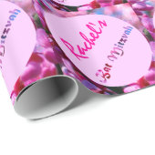 Rosa Redbud blüht Schläger personalisierter Geschenkpapier (Rolleneckpunkt)