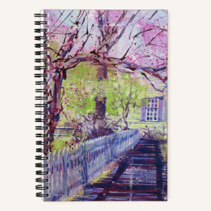 Rosa Redbud-Blüten in Williamsburg Virginia Notizblock
