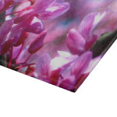 Rosa Redbud Blüten Schneidebrett (Ecke)