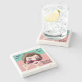 Rosa Reed Drink Untersetzer (Seitenansicht)