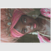 Rosa Regalheizung Verzierte Goldkrone Dekoupage Seidenpapier (Vorderseite)