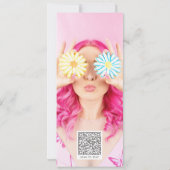 Rosa Regenbogen 15. Modern Foto Geburtstagsparty Einladung (Rückseite)