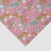 Rosa Regenbogen-Attrappe-Glitter-Funkel-Muster Seidenpapier (Ausschnitt)