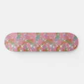 Rosa Regenbogen-Attrappe-Glitter-Funkel-Muster Skateboard (Horizontal)