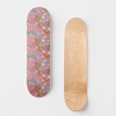 Rosa Regenbogen-Attrappe-Glitter-Funkel-Muster Skateboard (Vorderseite)