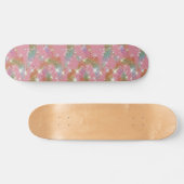 Rosa Regenbogen-Attrappe-Glitter-Funkel-Muster Skateboard (Horizontal)