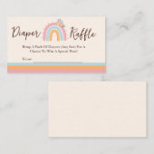 Rosa Regenbogen Babydusche Windelwindeln Begleitkarte (Vorne/Hinten)