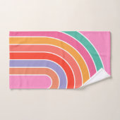 Rosa Regenbogen Badhandtuch Set (Handtuch)