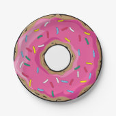 Rosa Regenbogen besprühen Krapfen Pappteller (Vorderseite)