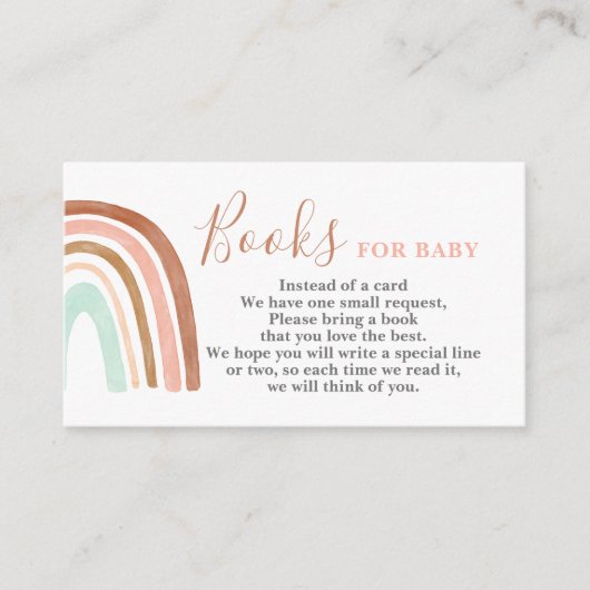 Rosa Regenbogen Bringen Sie eine Buchkarte mit Begleitkarte (Vorderseite)