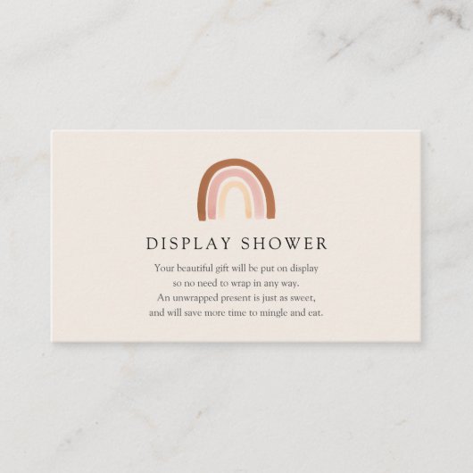 Rosa Regenbogen-Display-Duschkarte Begleitkarte (Vorderseite)
