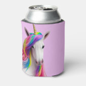 Rosa Regenbogen Einhorn isoliert Dose Cooler Dosenkühler (Kanne Rückseite)