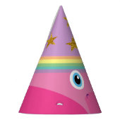 Rosa Regenbogen Einhorn Party Hut Partyhütchen (Links)