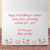 Rosa Regenbogen Einhornblume Mädchen Glücklich Geb Karte