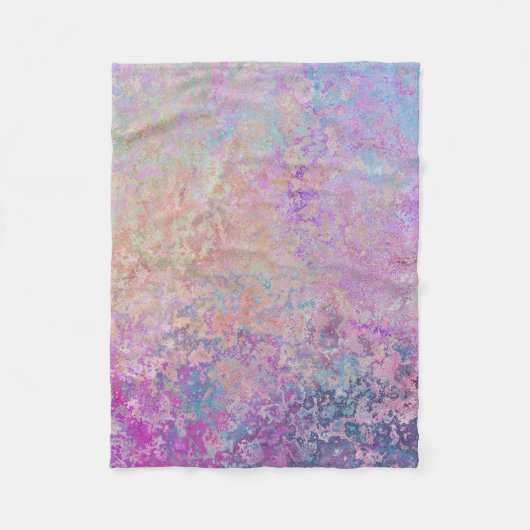 Rosa Regenbogen Fleecedecke (Vorderseite)