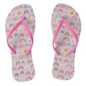 Rosa Regenbogen Flip Flops Badesandalen (Fußbett)