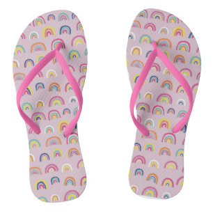 Rosa Regenbogen Flip Flops Badesandalen
