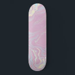 Rosa Regenbogen Flüssige Textur Skateboard<br><div class="desc">Einfache rosa Regenbogen moderne flüssige Textur.</div>