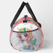 Rosa Regenbogen Girly Unicorn Groß Duffle Bag (Rechts)