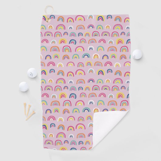 Rosa Regenbogen Golfhandtuch (Insitu)