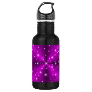 Rosa Regenbogen in der Elefantenhautlederoptik Trinkflasche