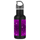 Rosa Regenbogen in der Elefantenhautlederoptik Trinkflasche (Rückseite)