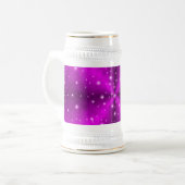 Rosa Regenbogen in Elefantenhaut-Lederoptik Bierglas (Vorderseite Links)