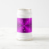 Rosa Regenbogen in Elefantenhaut-Lederoptik Bierglas (Mittel)