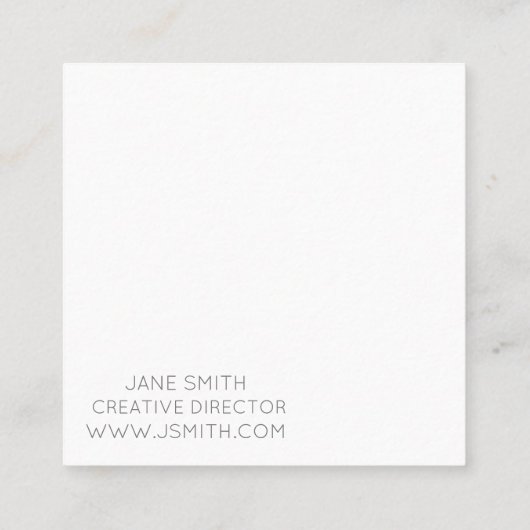 Rosa Regenbogen inspirieren moderne Kreativwirtsch Quadratische Visitenkarte (Rückseite)