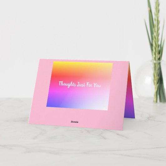 Rosa Regenbogen Karte (Rückseite)