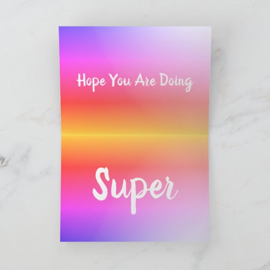 Rosa Regenbogen Karte (Innenseite)