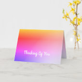 Rosa Regenbogen Karte (Gelbe Blume)