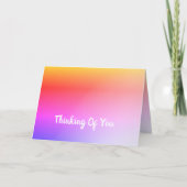 Rosa Regenbogen Karte (Vorderseite)