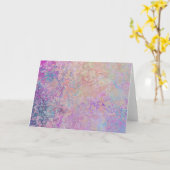 Rosa Regenbogen Karte (Gelbe Blume)