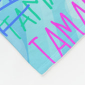 Rosa Regenbogen Mädchen Niedlicher Personalisierte Fleecedecke (Ecke)