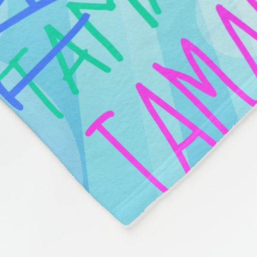 Rosa Regenbogen Mädchen Niedlicher Personalisierte Fleecedecke (Ecke)