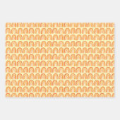 Rosa Regenbogen Modern Boho Niedliches Muster Einz Geschenkpapier Set (Vorderseite 3)