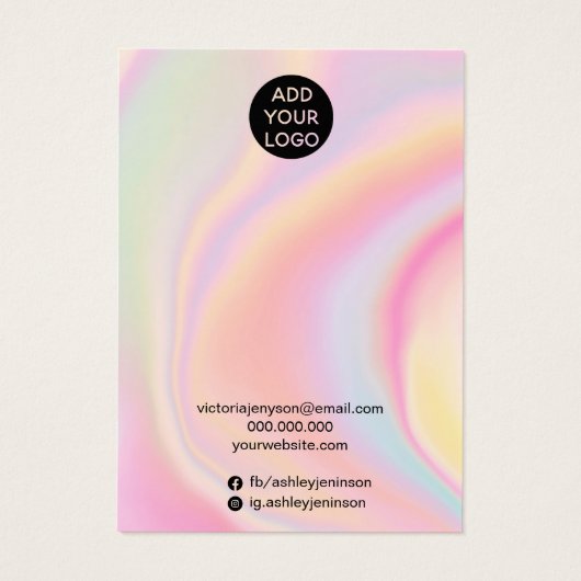 Rosa Regenbogen-Ohrringe (Rückseite)